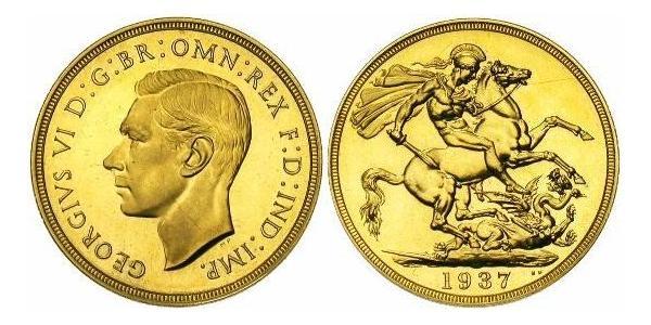 1 Соверен Великобритания (1922-) Золото Георг VI (1895-1952)