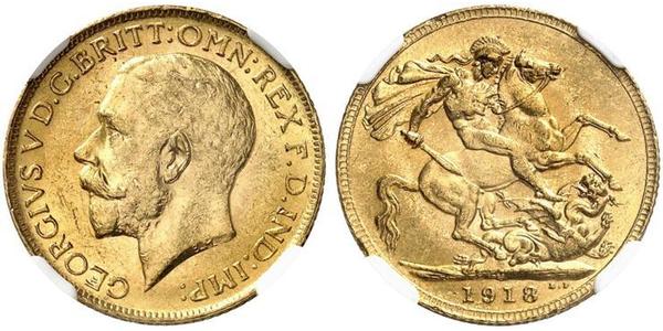 1 Соверен Канада Золото Георг V (1865-1936)