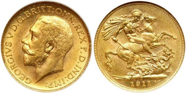 1 Соверен Канада Золото Георг V (1865-1936)
