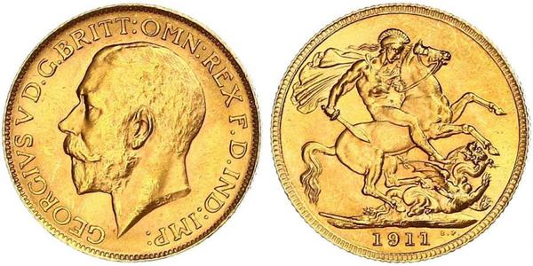 1 Соверен Канада Золото Георг V (1865-1936)