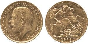 1 Соверен Соединённое королевство Великобритании и Ирландии (1801-1922) Золото Георг V (1865-1936)