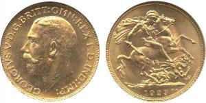 1 Соверен Соединённое королевство Великобритании и Ирландии (1801-1922) Золото Георг V (1865-1936)