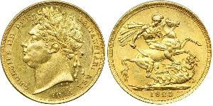 1 Соверен Соединённое королевство Великобритании и Ирландии (1801-1922) Золото Георг IV (1762-1830)