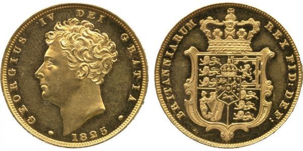 1 Соверен Соединённое королевство Великобритании и Ирландии (1801-1922) Золото Георг IV (1762-1830)