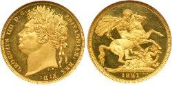 1 Соверен Сполучене королівство Великобританії та Ірландії (1801-1922) Золото Георг IV (1762-1830)