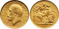 1 Соверен Сполучене королівство Великобританії та Ірландії (1801-1922) Золото Георг V (1865-1936)