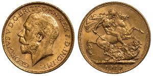 1 Соверен Сполучене королівство Великобританії та Ірландії (1801-1922) Золото Георг V (1865-1936)