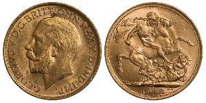 1 Соверен Сполучене королівство Великобританії та Ірландії (1801-1922) Золото Георг V (1865-1936)