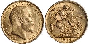 1 Соверен Сполучене королівство Великобританії та Ірландії (1801-1922) Золото Едвард VII (1841-1910)