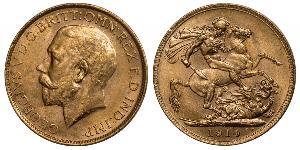 1 Соверен Сполучене королівство Великобританії та Ірландії (1801-1922) Золото Георг V (1865-1936)