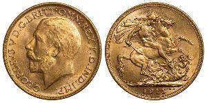 1 Соверен Сполучене королівство Великобританії та Ірландії (1801-1922) Золото Георг V (1865-1936)