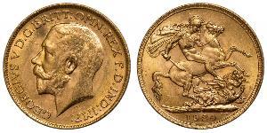 1 Соверен Сполучене королівство Великобританії та Ірландії (1801-1922) Золото Георг V (1865-1936)