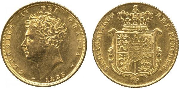 1 Соверен Сполучене королівство Великобританії та Ірландії (1801-1922) Золото Георг IV (1762-1830)