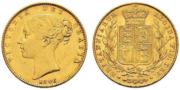 1 Соверен Сполучене королівство Великобританії та Ірландії (1801-1922) Золото Вікторія (1819 - 1901)