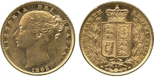 1 Соверен Сполучене королівство Великобританії та Ірландії (1801-1922) Золото Вікторія (1819 - 1901)