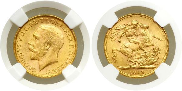 1 Соверен Сполучене королівство Великобританії та Ірландії (1801-1922) Золото Георг V (1865-1936)