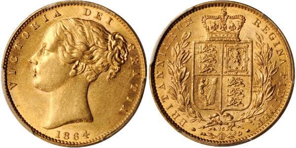 1 Соверен Сполучене королівство Великобританії та Ірландії (1801-1922) Золото Вікторія (1819 - 1901)