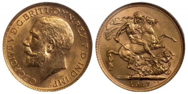 1 Соверен Сполучене королівство Великобританії та Ірландії (1801-1922) Золото Георг V (1865-1936)
