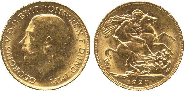 1 Соверен Сполучене королівство Великобританії та Ірландії (1801-1922) Золото Георг V (1865-1936)