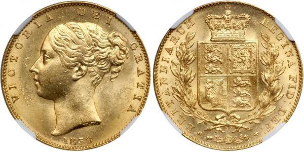 1 Соверен Сполучене королівство Великобританії та Ірландії (1801-1922) Золото Вікторія (1819 - 1901)