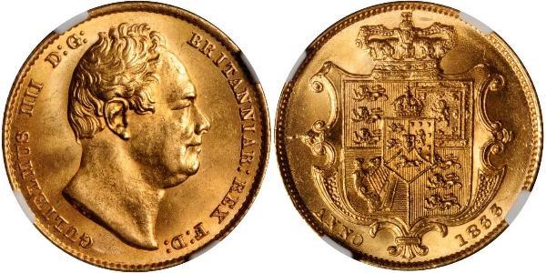 1 Соверен Сполучене королівство Великобританії та Ірландії (1801-1922) Золото Вільгельм IV (1765-1837)