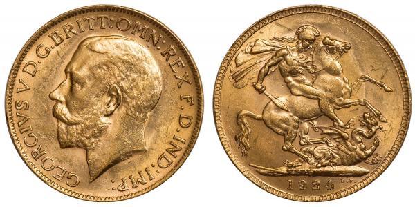 1 Соверен Сполучене королівство Великобританії та Ірландії (1801-1922) Золото Георг V (1865-1936)