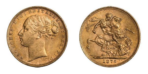 1 Соверен Сполучене королівство Великобританії та Ірландії (1801-1922) Золото Вікторія (1819 - 1901)