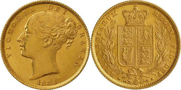 1 Соверен Сполучене королівство Великобританії та Ірландії (1801-1922) Золото Вікторія (1819 - 1901)