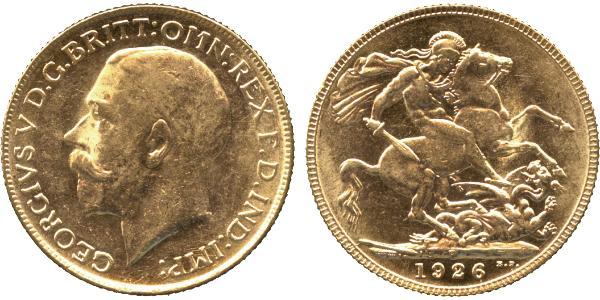 1 Соверен Сполучене королівство Великобританії та Ірландії (1801-1922) Золото Георг V (1865-1936)