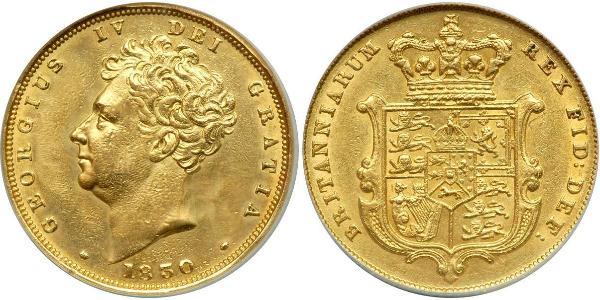 1 Соверен Сполучене королівство Великобританії та Ірландії (1801-1922) Золото Георг IV (1762-1830)