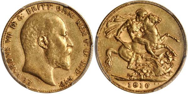 1 Соверен Сполучене королівство Великобританії та Ірландії (1801-1922) Золото Едвард VII (1841-1910)