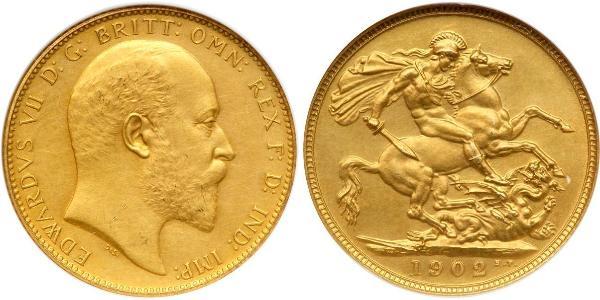 1 Соверен Сполучене королівство Великобританії та Ірландії (1801-1922) Золото Едвард VII (1841-1910)