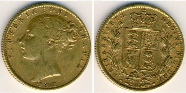 1 Соверен Сполучене королівство Великобританії та Ірландії (1801-1922) Золото Вікторія (1819 - 1901)