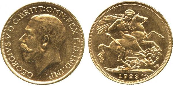 1 Соверен Сполучене королівство Великобританії та Ірландії (1801-1922) Золото Георг V (1865-1936)