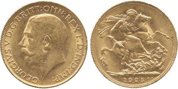 1 Соверен Сполучене королівство Великобританії та Ірландії (1801-1922) Золото Георг V (1865-1936)