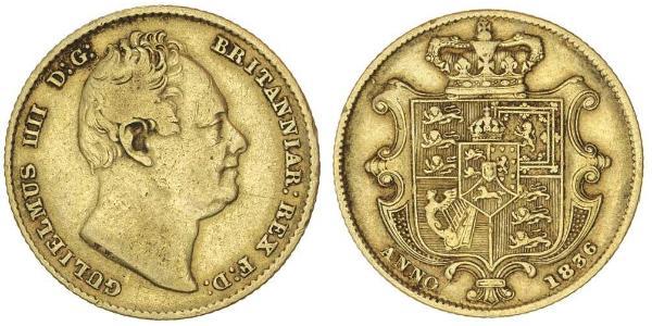 1 Соверен Сполучене королівство Великобританії та Ірландії (1801-1922) Золото Вільгельм IV (1765-1837)