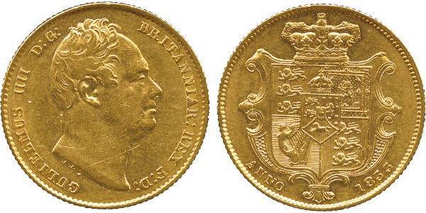 1 Соверен Сполучене королівство Великобританії та Ірландії (1801-1922) Золото Вільгельм IV (1765-1837)