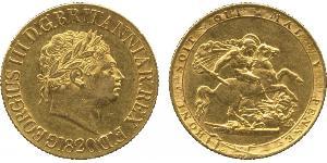 1 Соверен Сполучене королівство Великобританії та Ірландії (1801-1922) / Велика Британія  Золото Георг III (1738-1820)