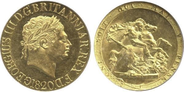1 Соверен Сполучене королівство Великобританії та Ірландії (1801-1922) / Велика Британія  Золото Георг III (1738-1820)
