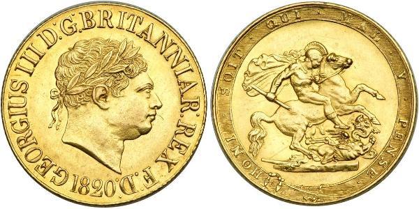 1 Соверен Сполучене королівство Великобританії та Ірландії (1801-1922) / Велика Британія  Золото Георг III (1738-1820)