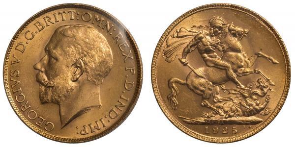 1 Соверен Южно-Африканская Республика Золото Георг V (1865-1936)