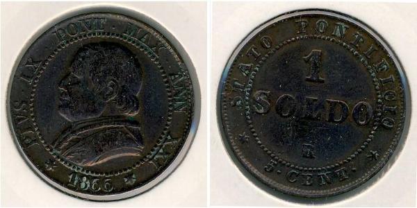 1 Сольдо Папська держава (752-1870)  Пій IX (1792- 1878)