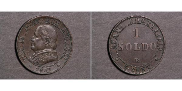 1 Сольдо Папська держава (752-1870)  Пій IX (1792- 1878)