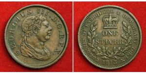 1 Стивер Соединённое королевство Великобритании и Ирландии (1801-1922) Медь Георг III (1738-1820)