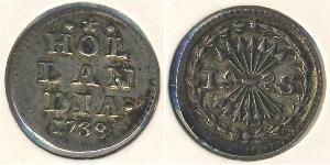 1 Стивер Республика Соединённых провинций (1581 - 1795) Серебро 