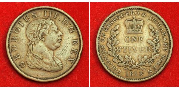 1 Стівер Сполучене королівство Великобританії та Ірландії (1801-1922) Мідь Георг III (1738-1820)