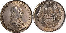 1 Thaler Salzbourg / Ååstenrik Argent Hieronymus von Colloredo-Mannsfeld (1732 - 1812)