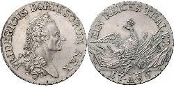 1 Thaler Regno di Prussia (1701-1918) Argento Federico II di Prussia (1712 – 1786)