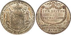 1 Thaler Obispado Principesco de Bamberg (1245–1802) Plata 