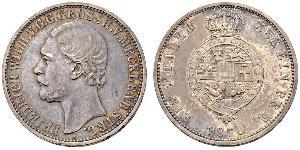 1 Талер Duchy of Mecklenburg-Schwerin (1352-1918) Серебро Фридрих Вильгельм II (великий герцог Мекленбург-Стрелица)